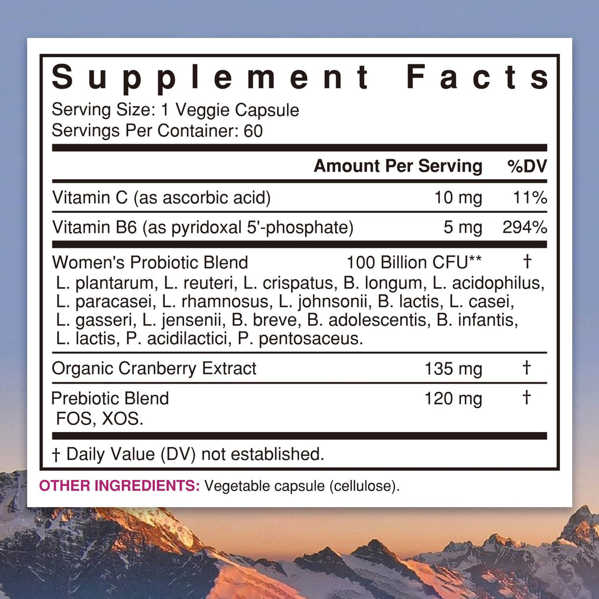 Probióticos para Mujeres con Vitamina C y Arándano, 18 Cepas