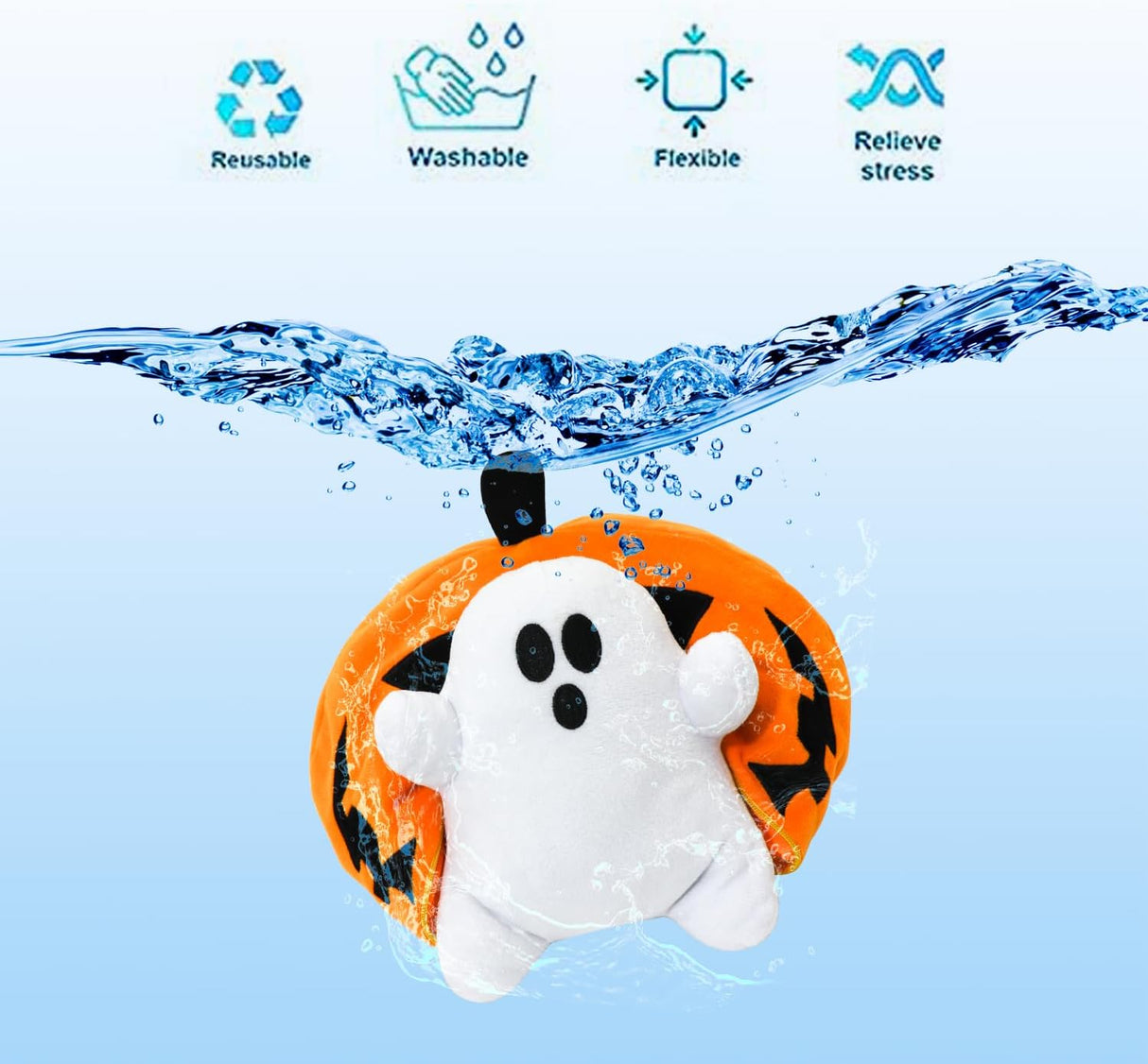 Muñeco de Calabaza Fantasma - Suave y Acogedor - Juguete