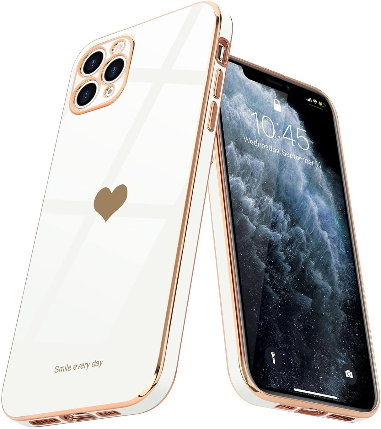 Teageo Funda para iPhone 11 Pro para niñas y mujeres, bonita funda de silicona a prueba de golpes para iPhone 11 Pro, color blanco