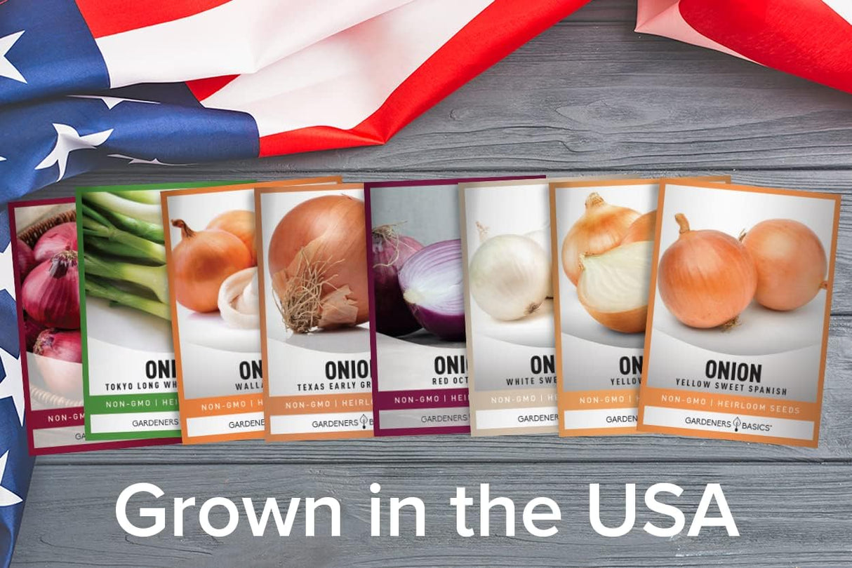 Semillas de Cebolla para Plantar - Gardeners Basics, 8 Variedades