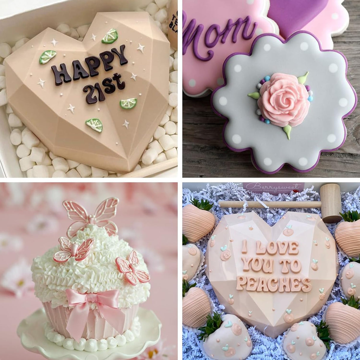 Moldes de silicona para chocolate con letras y números