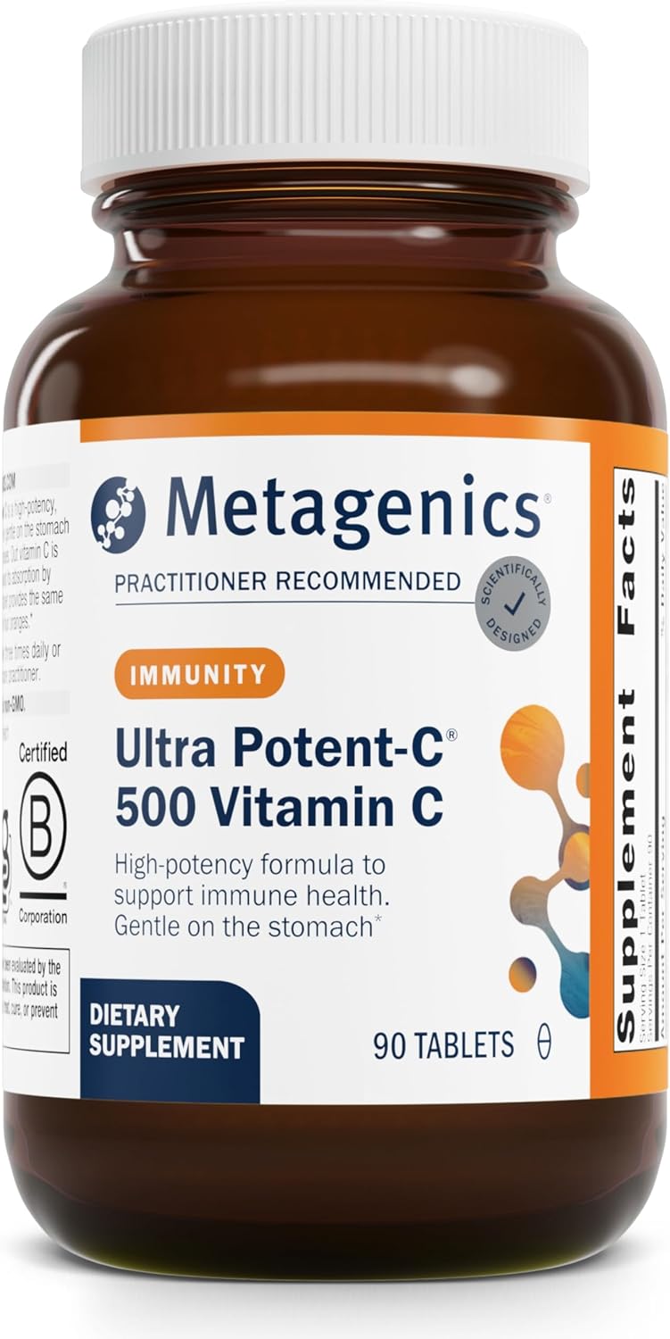 Metagenics Ultra Potent-C 500 Vitamina C Suplemento, 90 Tabletas