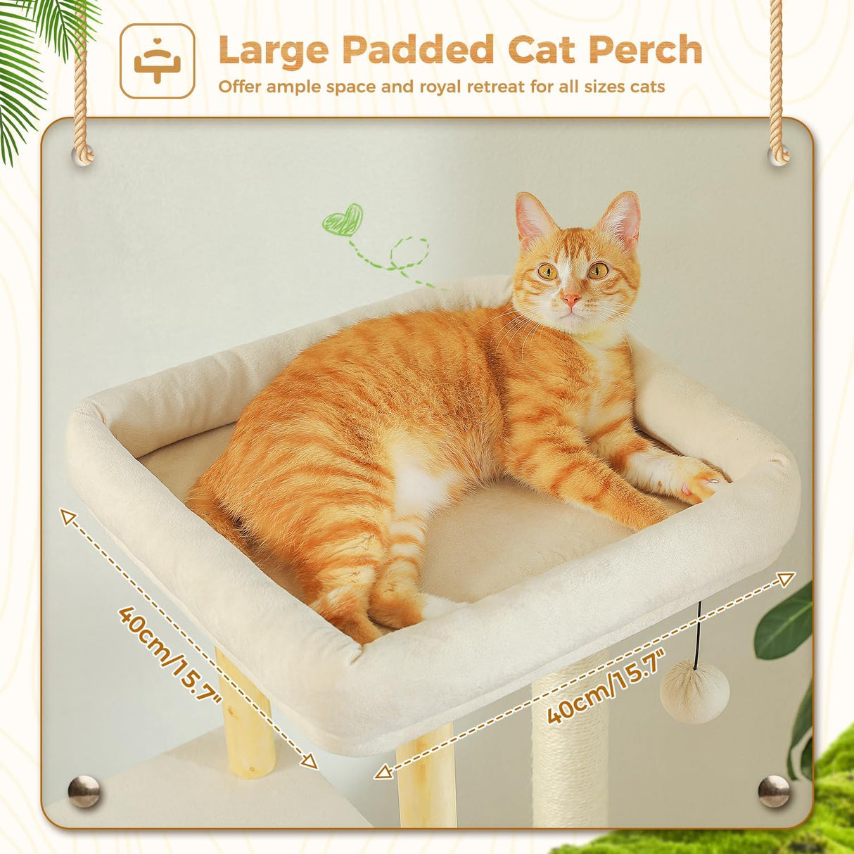 Árbol para Gatos PAWZ Road, 53 Madera, Rascadores, Modelo