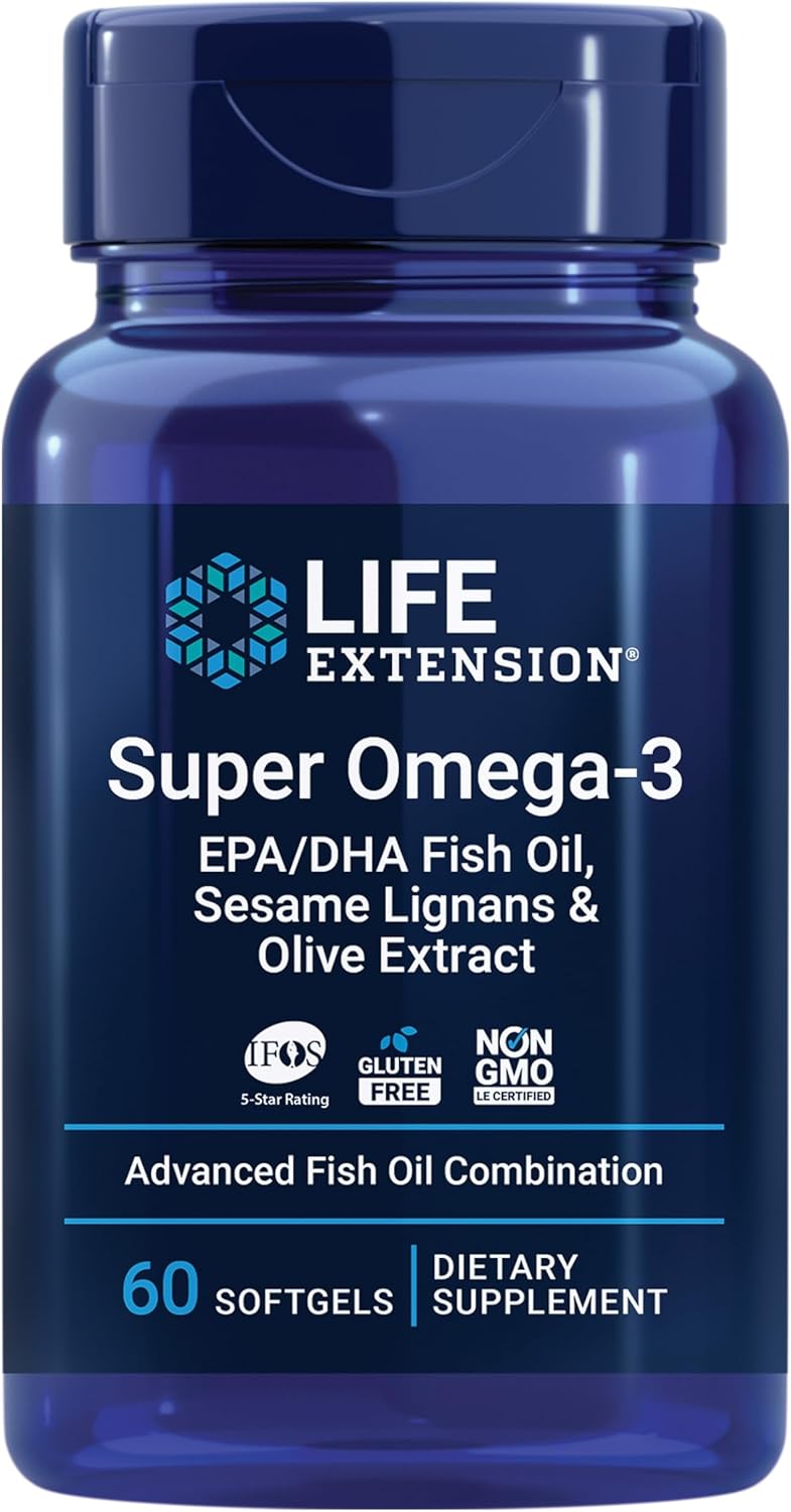 Suplemento de Omega-3, Life Extension, 60 gelatinas suaves