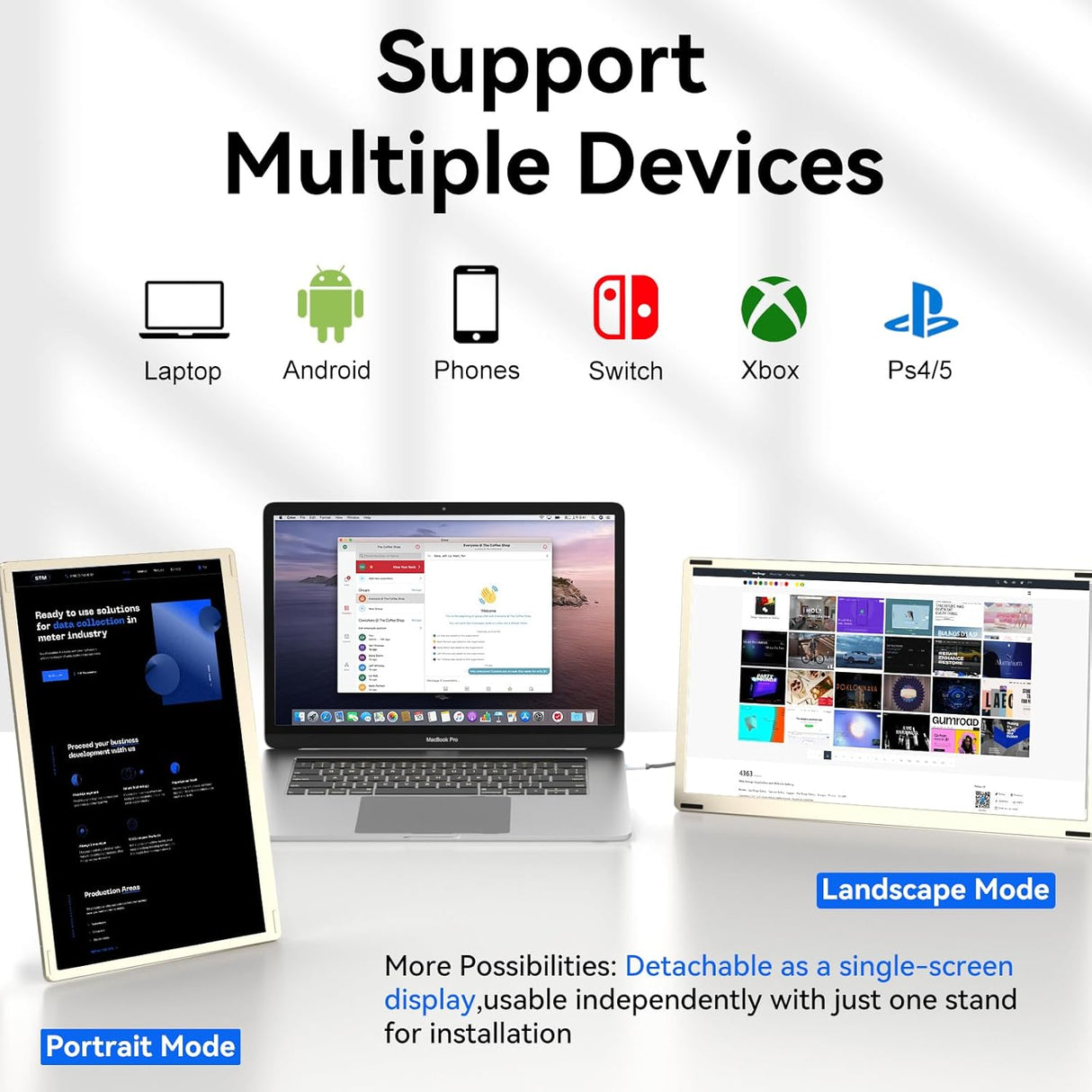 Monitor Portátil 15.6 FHD 1080P USB-C, Extensor de Pantalla