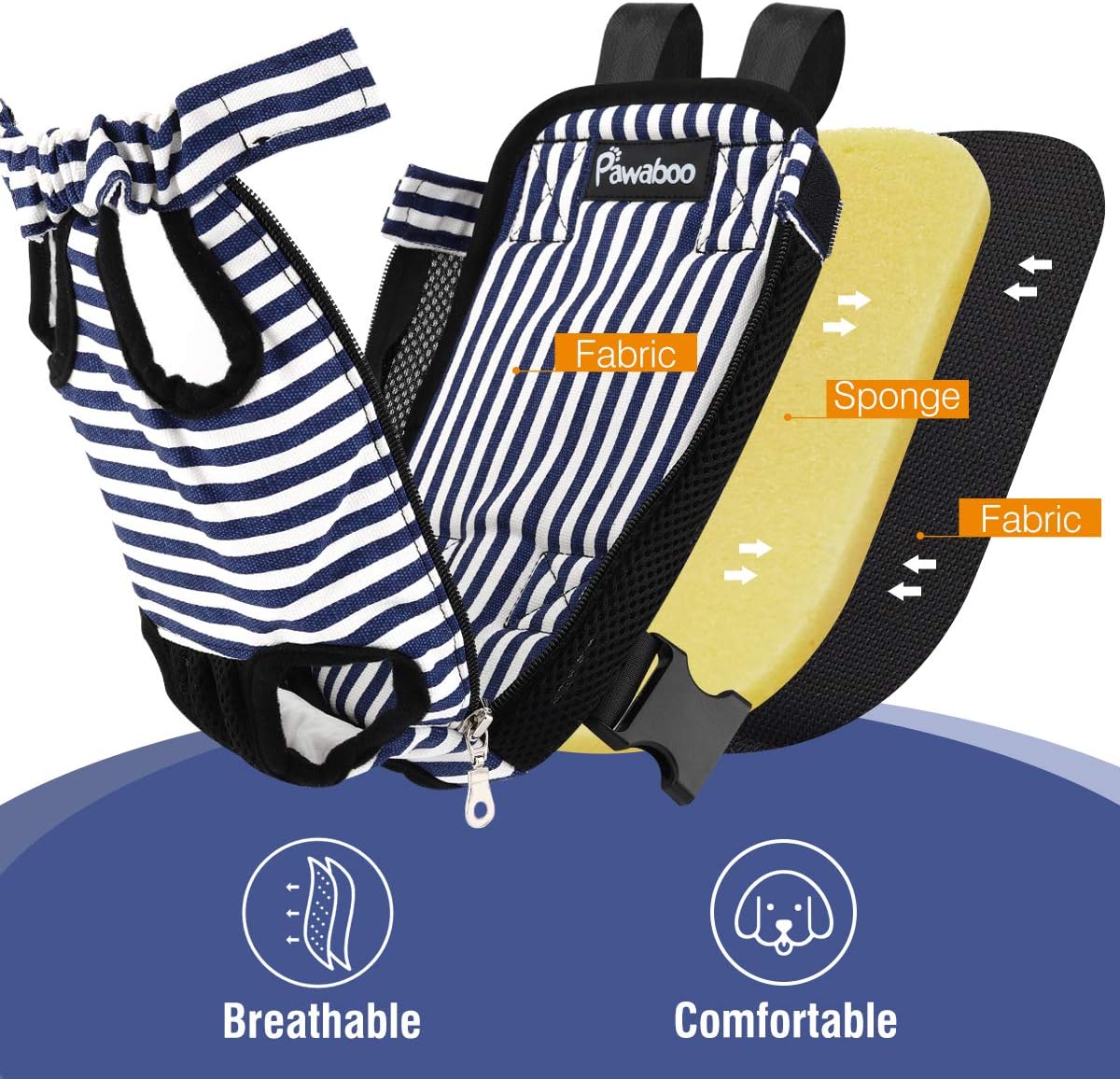 Mochila de transporte para mascotas ajustable negro