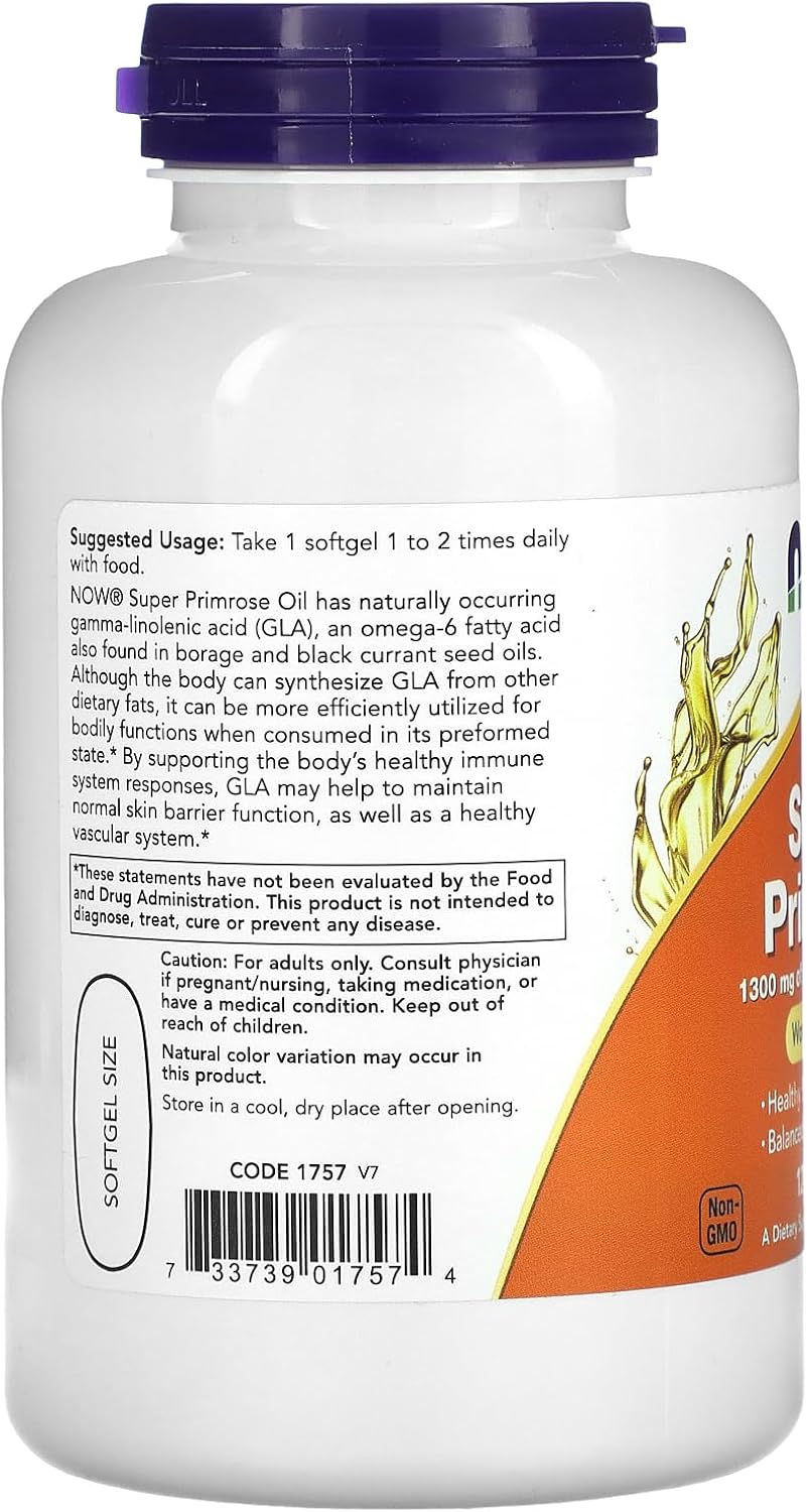 Suplemento Now Foods, Super Primrose 1300mg 120 capsula