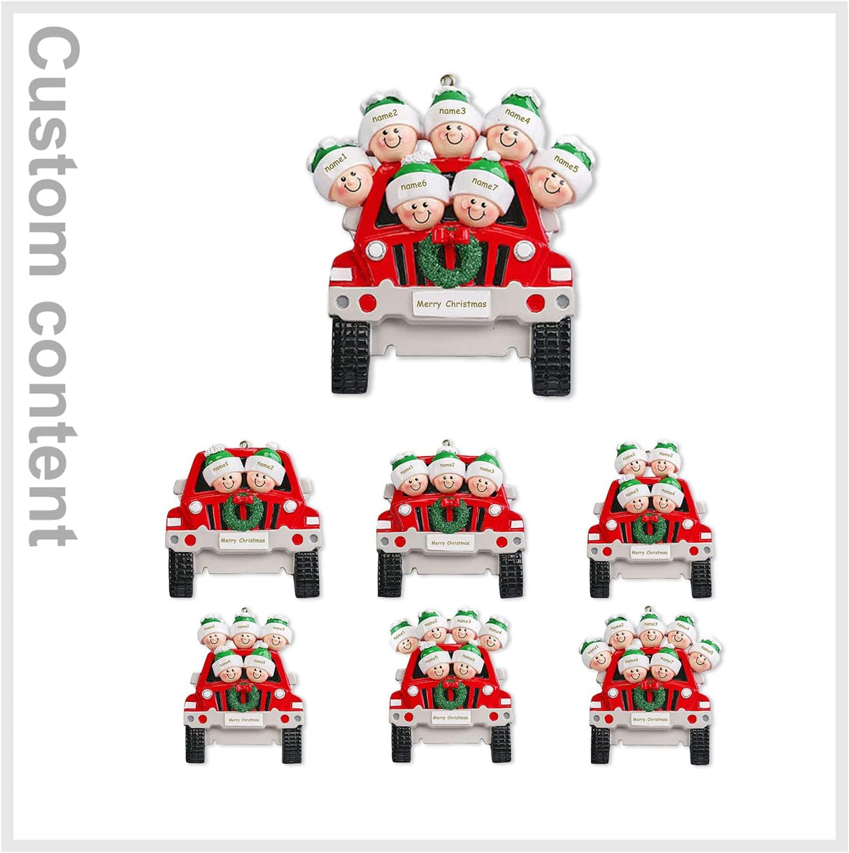 Adornos Navideños Personalizados Jewelstruck para 2 Nombres