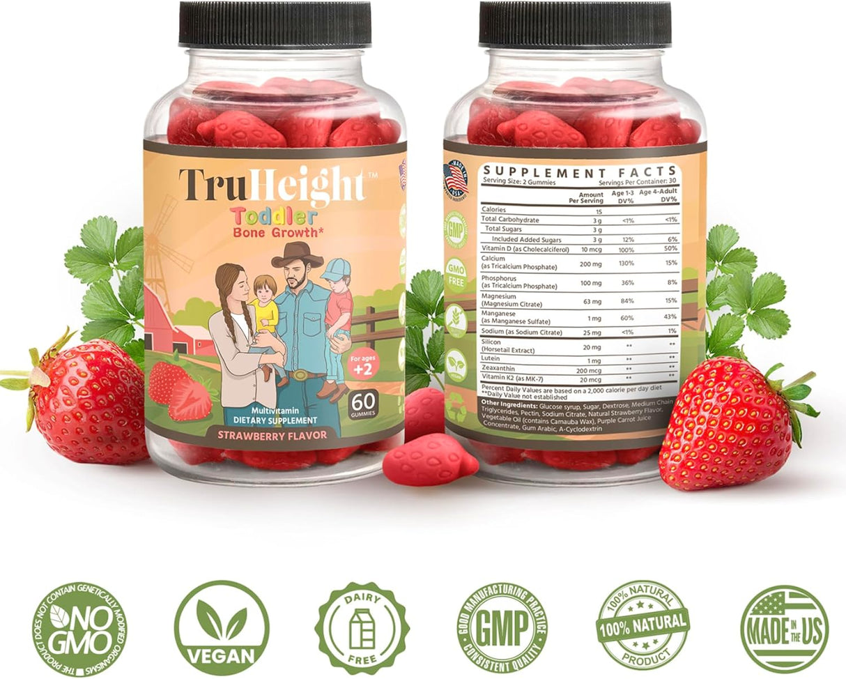 Suplemento Gomitas de desarrollo óseo para niños 60 unidades