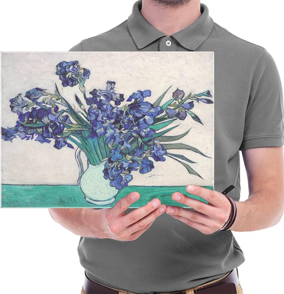 Lienzo decorativo con flores de Van Gogh, listo para colgar