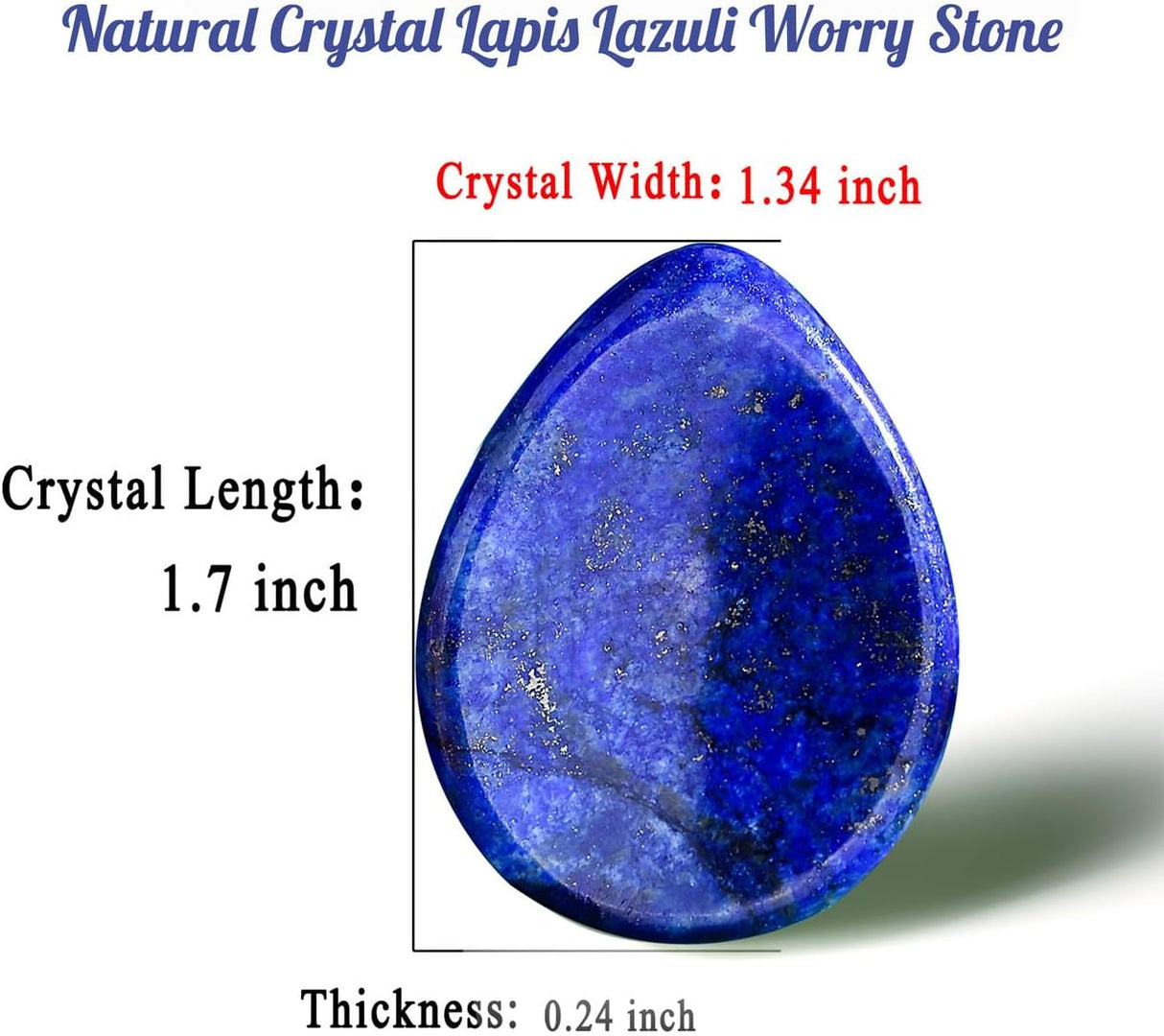 DUQGUHO Piedra de preocupación de lapislázuli, cristales