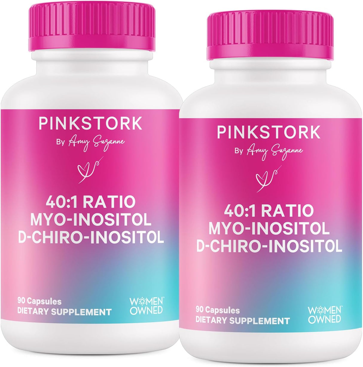 Suplemento Pink Stork Myo-Inositol & D-Chiro, equilibrio hormonal, 180 caps