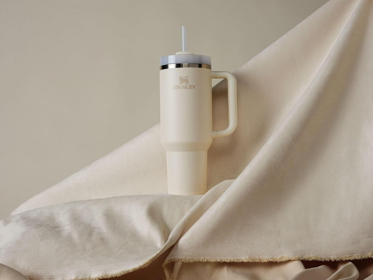 Stanley Quencher H2.0 FlowState - Vaso de acero inoxidable con tapa y popote para agua, té helado o café