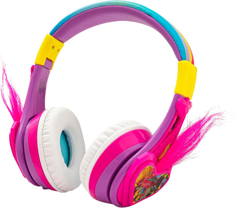 Auriculares Bluetooth eKids Trolls, Plegables y Con Micrófono