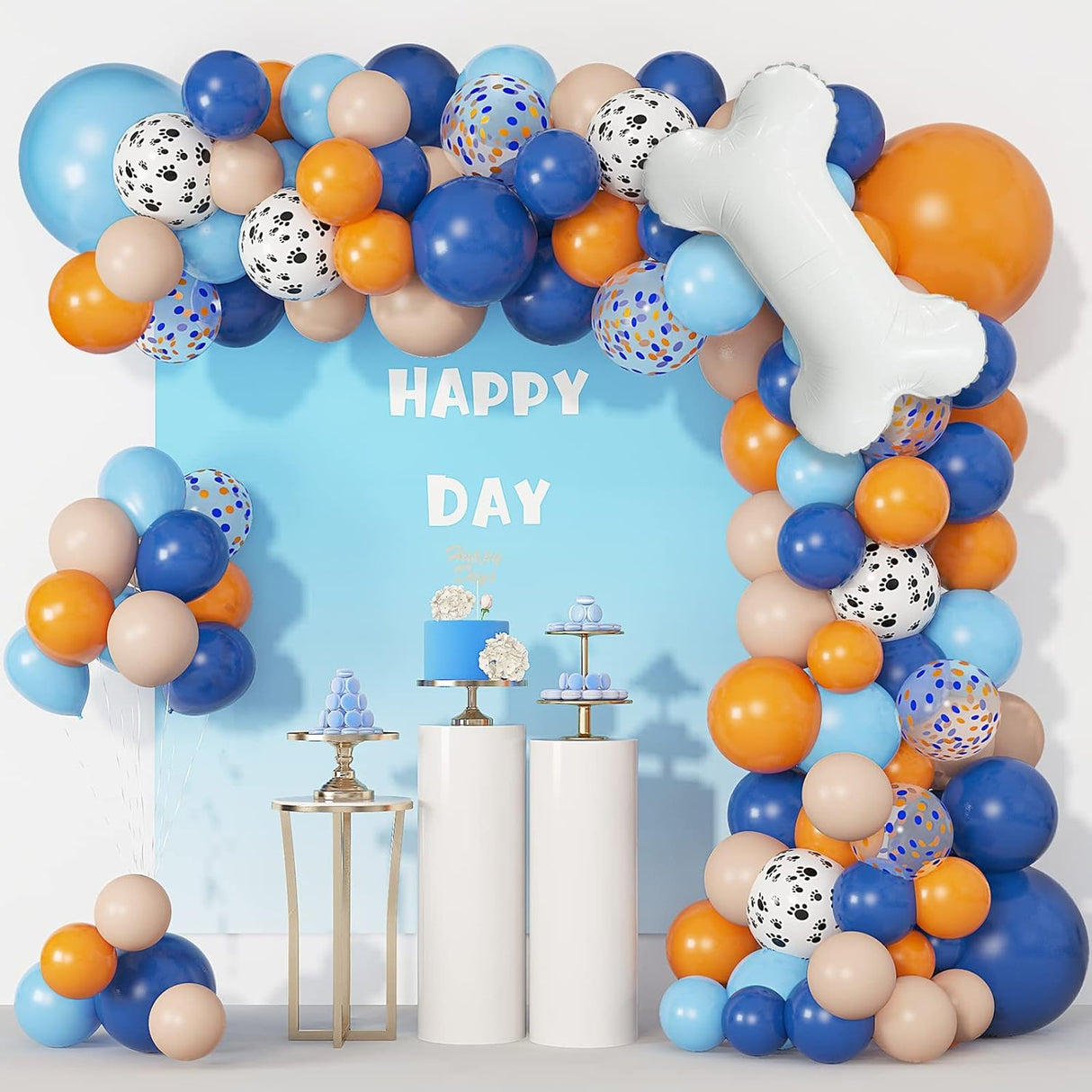 Kit Decoración Fiesta Cumpleaños Azul para Niños y Bebés