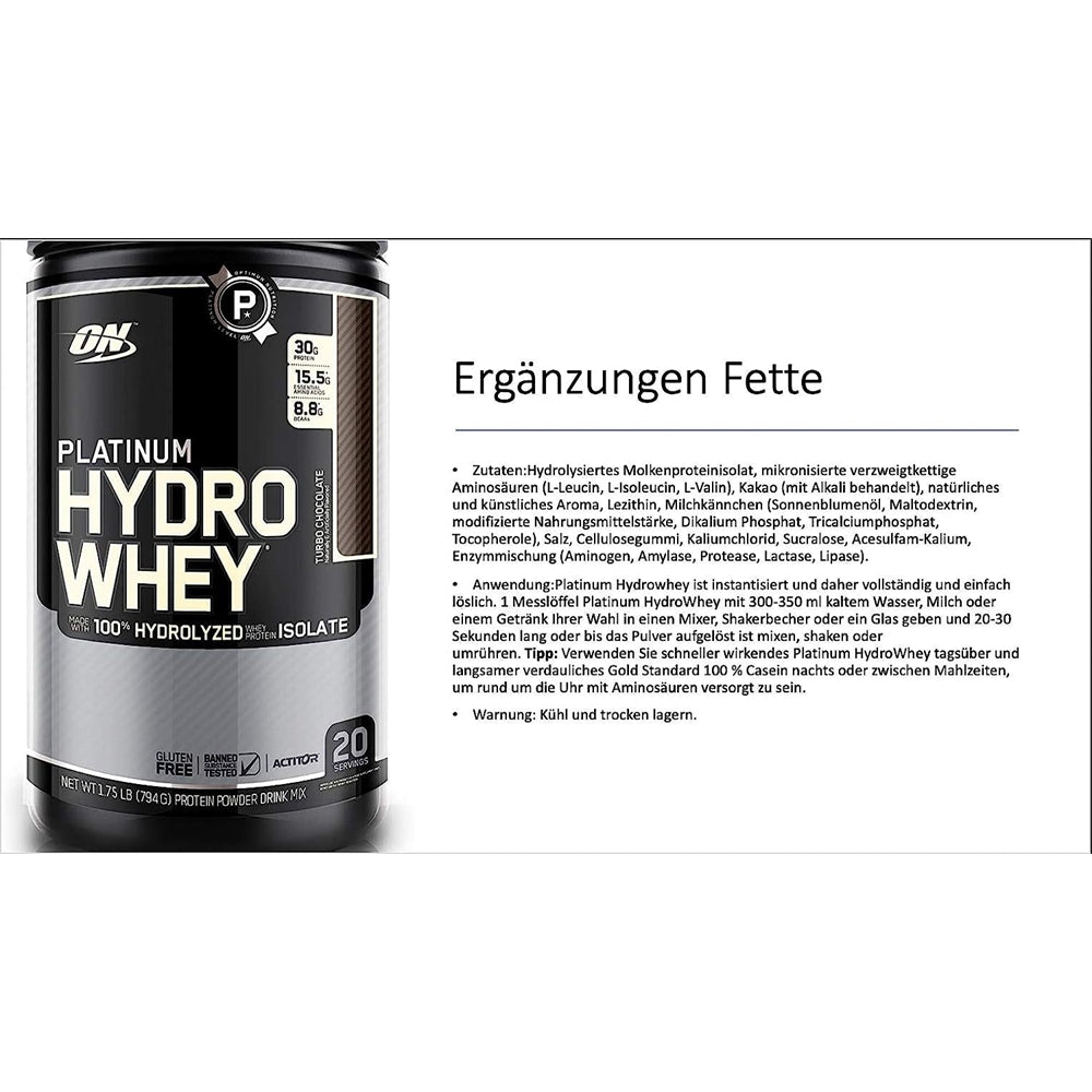 Suplemento Platinum Hydro Whey Marrón