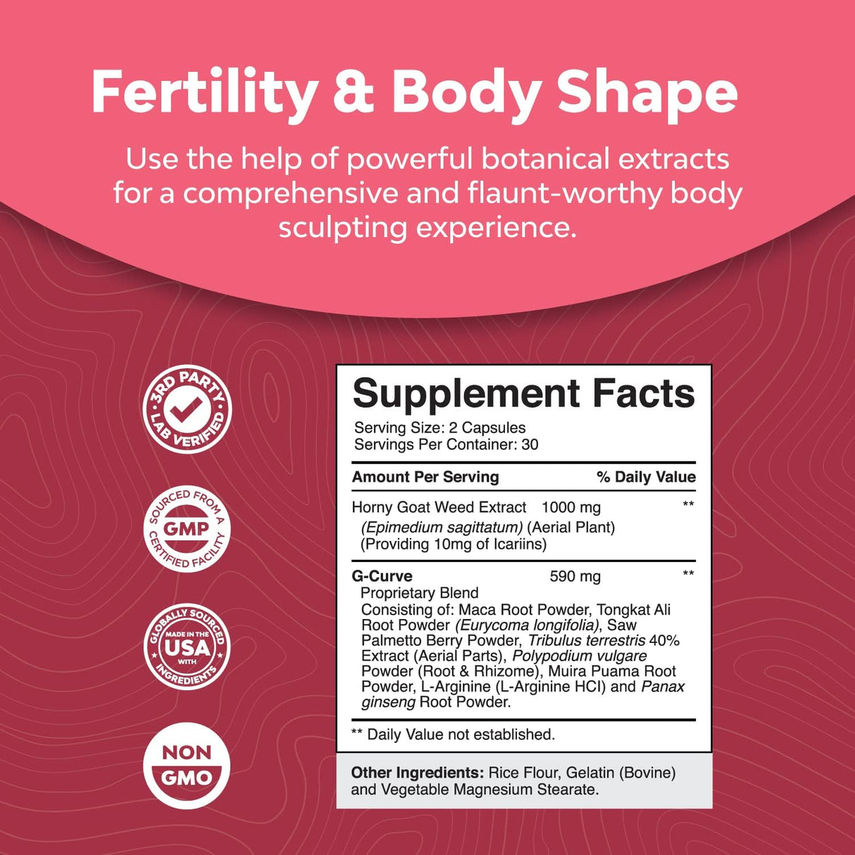 Suplemento Reforzador de glúteos y pecho Horny Goat Weed