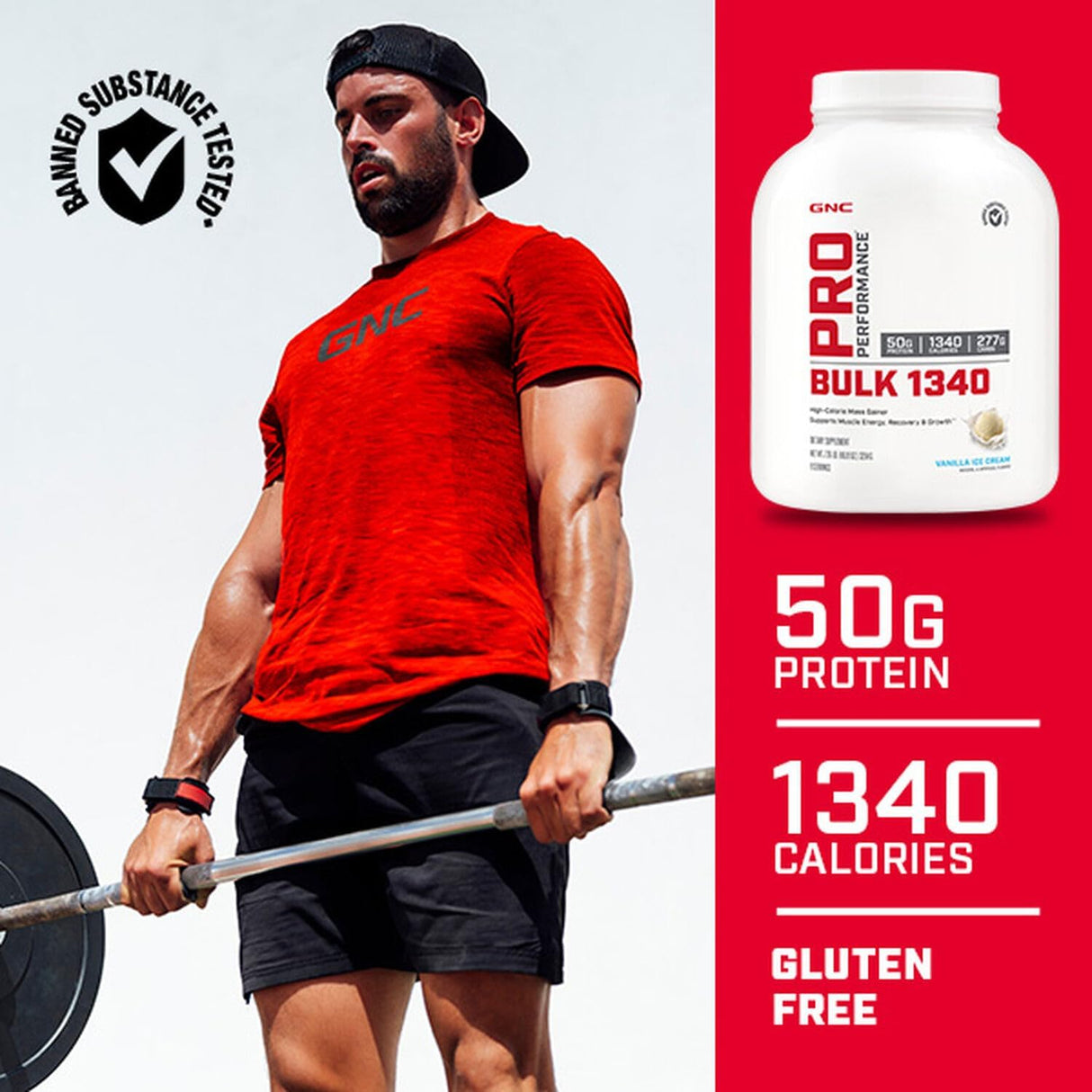 Suplemento GNC Pro Performance Bulk 1340 Energía Muscular
