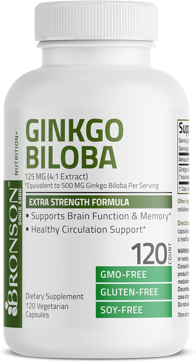 Cápsulas Vegetarianas Ginkgo Biloba Extra Apoyo Cerebral