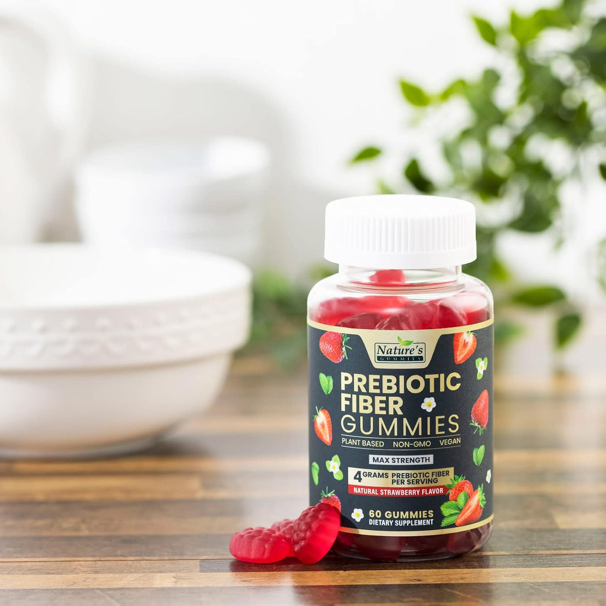 Suplemento de fibra prebiótica soluble natural Nature's Gummies