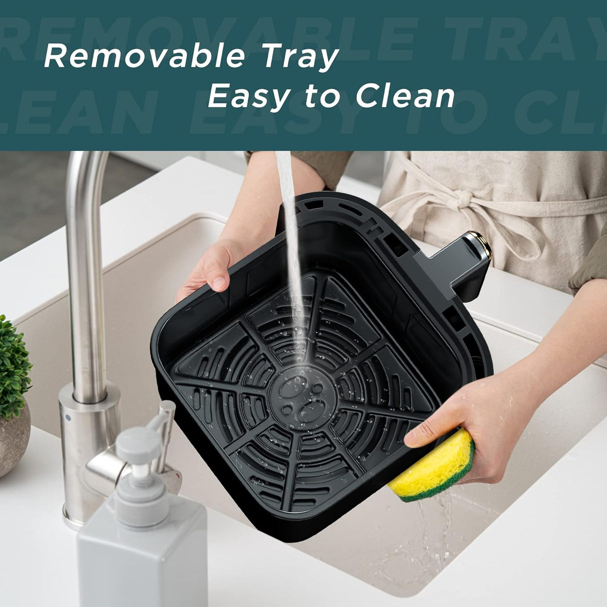 Freidora de Aire HAUSHOF 5.8QT, 8 funciones, cocción sin aceite