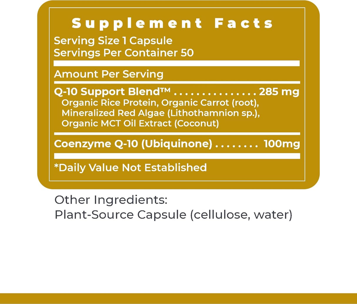 Premier CoQ-10 Vegano, 50 Cápsulas, Fermentado, 100 mg