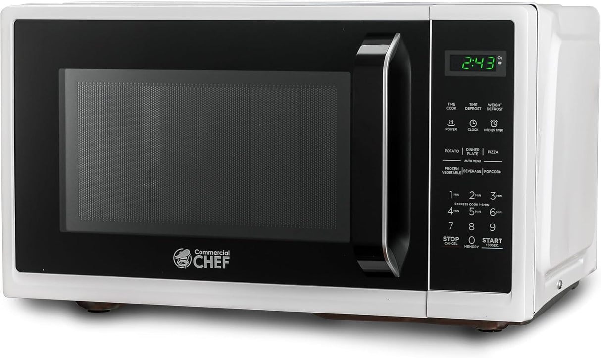 Microondas Comercial Chef 0.9 pies cúbicos, 900W, 10 niveles