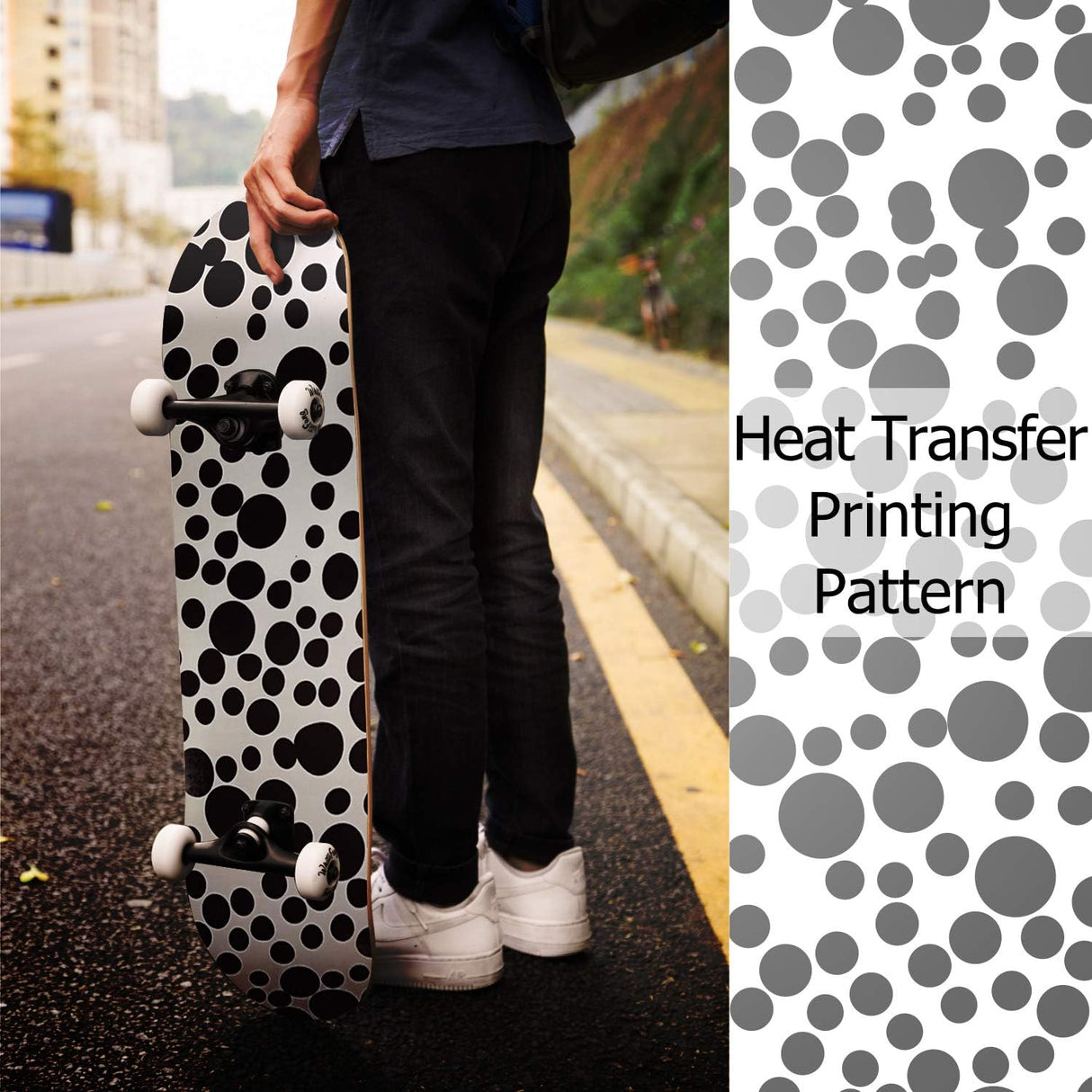 Patineta completa 31 x 7.88, 7 capas de arce, doble kick