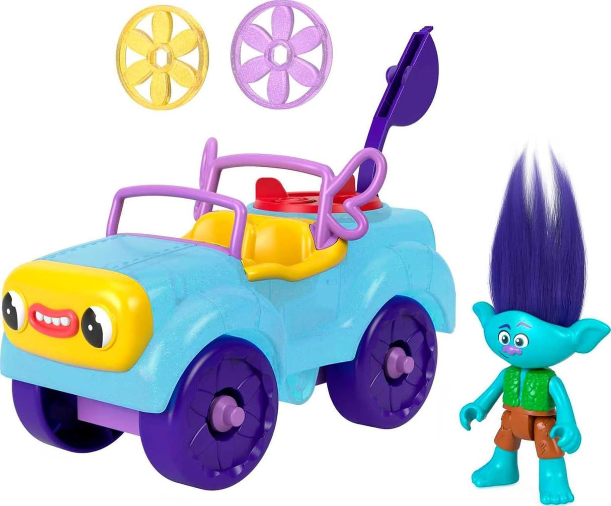 Carrito Branch de Trolls de Fisher-Price con figura para jugar