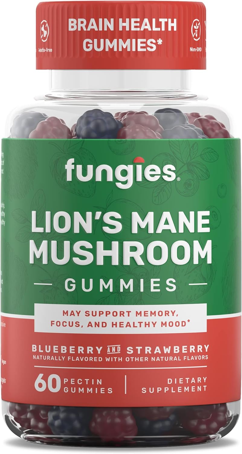 Suplemento Gomitas de hongos melena de león de Fungies 60u