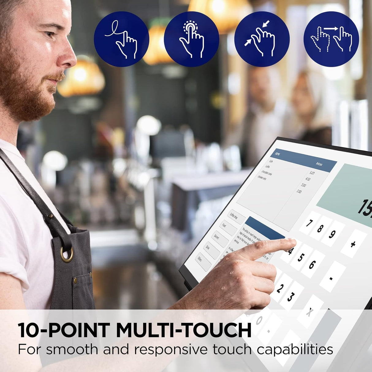 Monitor táctil ViewSonic TD2465 24 1080p, HDMI, USB, ergonómico