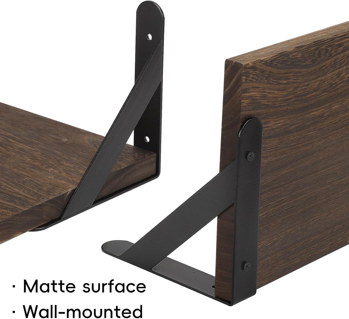 Estantes Flotantes YGEOMER, Madera, Set de 4 Tamaños Variados