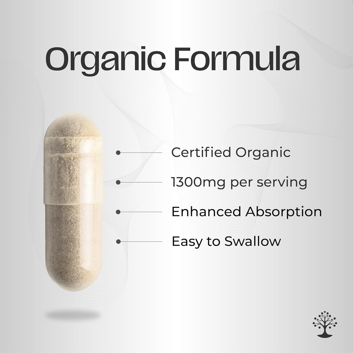 Ashwagandha con Pimienta Negra - Orgánico, 120 Cápsulas Veganas