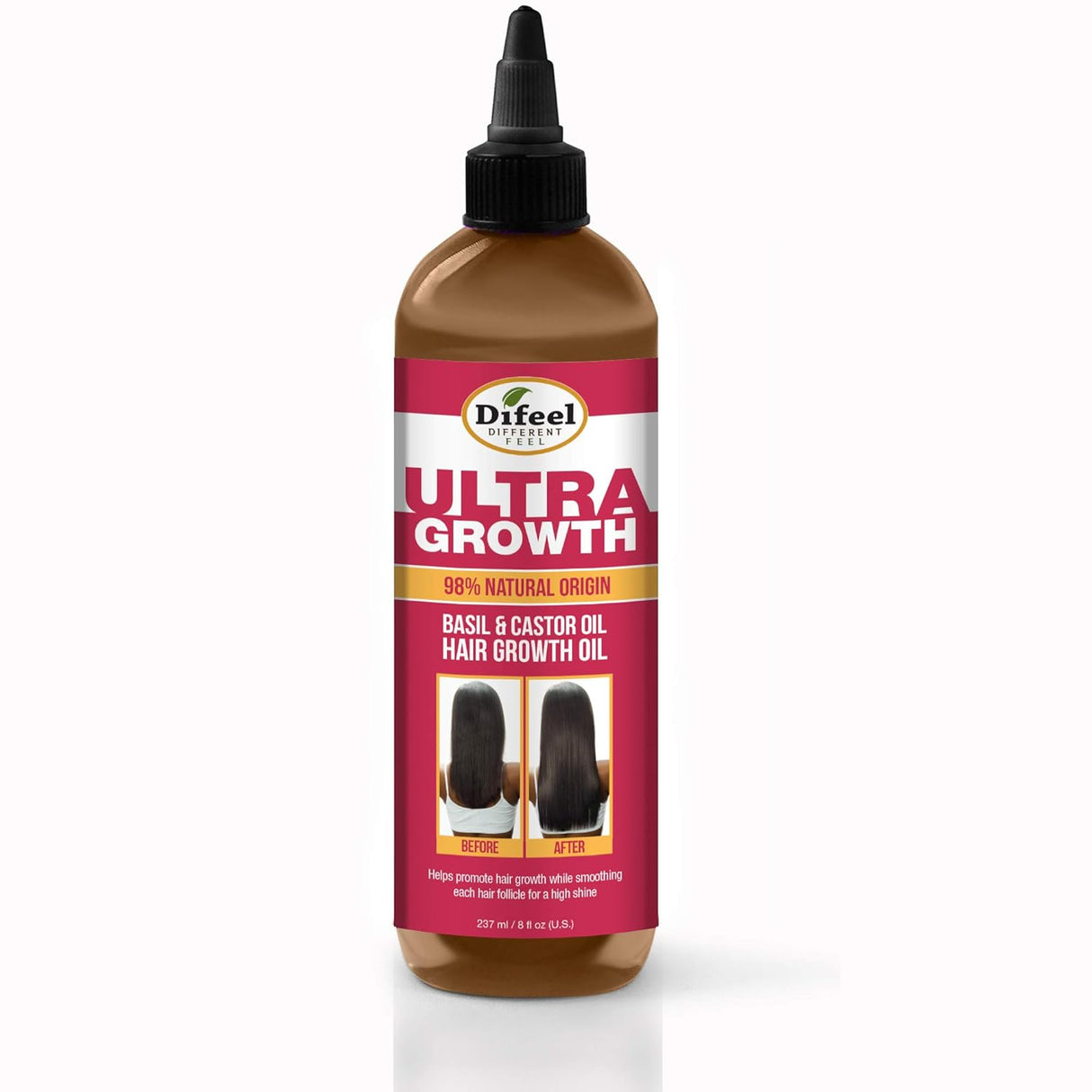 Difeel Aceite Crecimiento Ultra Basil & Castor 8 oz.