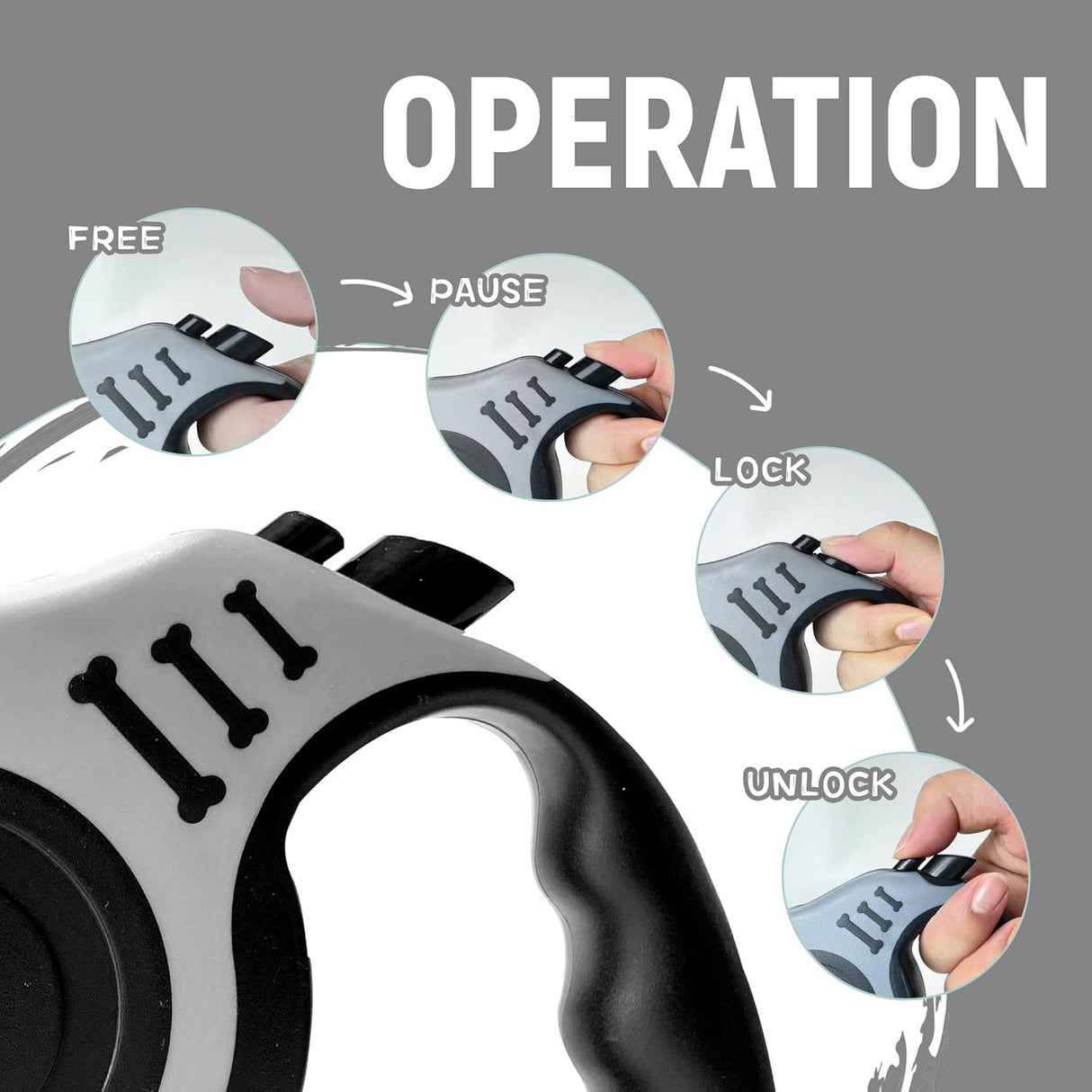 Correa Retráctil Automática para Perros Duradera y Conveniente