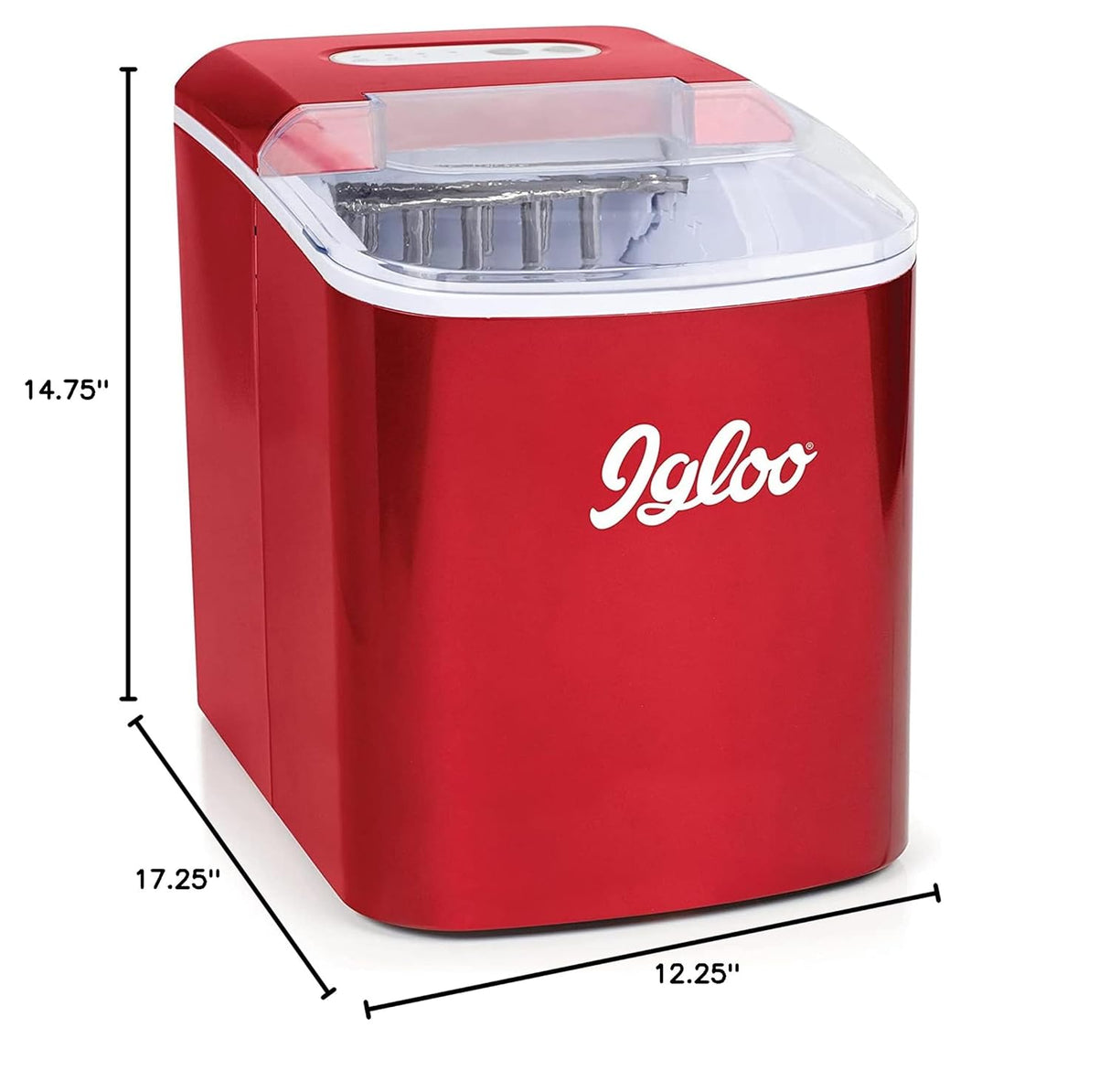 Máquina de Hielo Igloo 26-lb, 9 Cubos en 7 Min, Modelo Automático