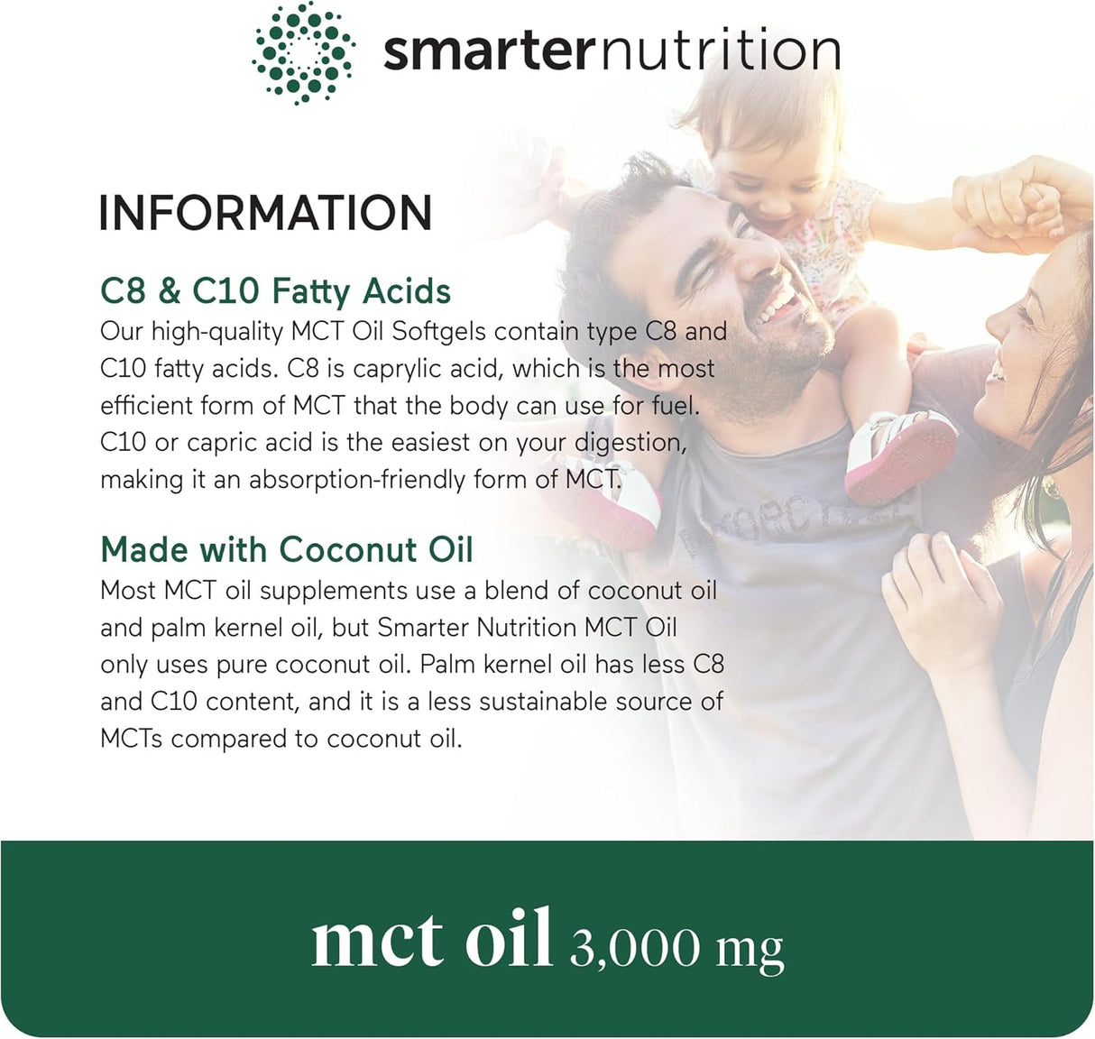 Cápsulas de MCT de Coco Smarter Nutrition - Keto, 90 cápsulas