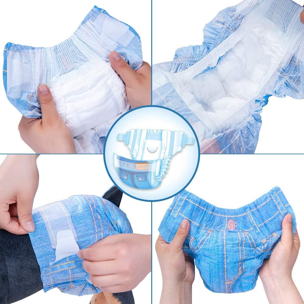 Pañales desechables para perras – Dono Jeans súper absorbentes y suaves para perras
