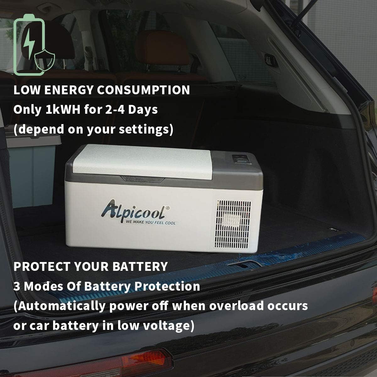 Congelador portátil de coche, refrigeración rápida, 12V, C15