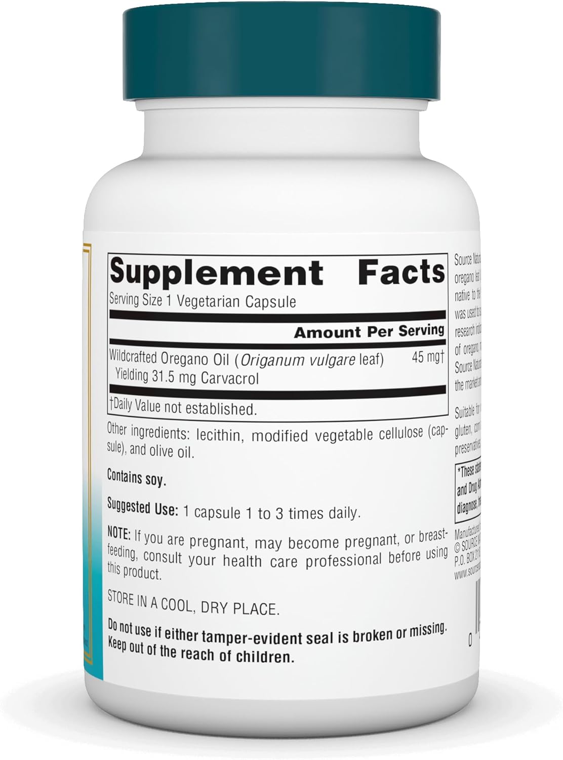 Aceite de Orégano Estándar 70% Carvacrol - 60 Cápsulas Veganas