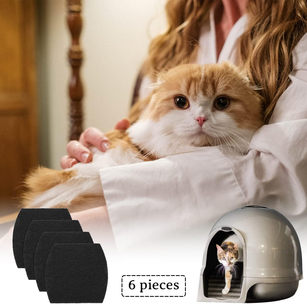 Filtros de repuesto para caja de arena para gatos USEAMIE