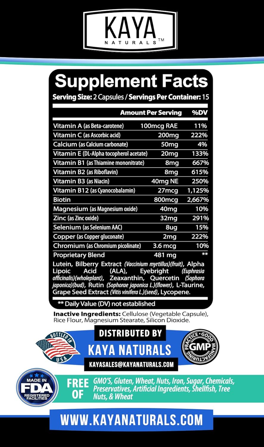 Suplemento de salud ocular luteína zeaxantina fatiga ocular