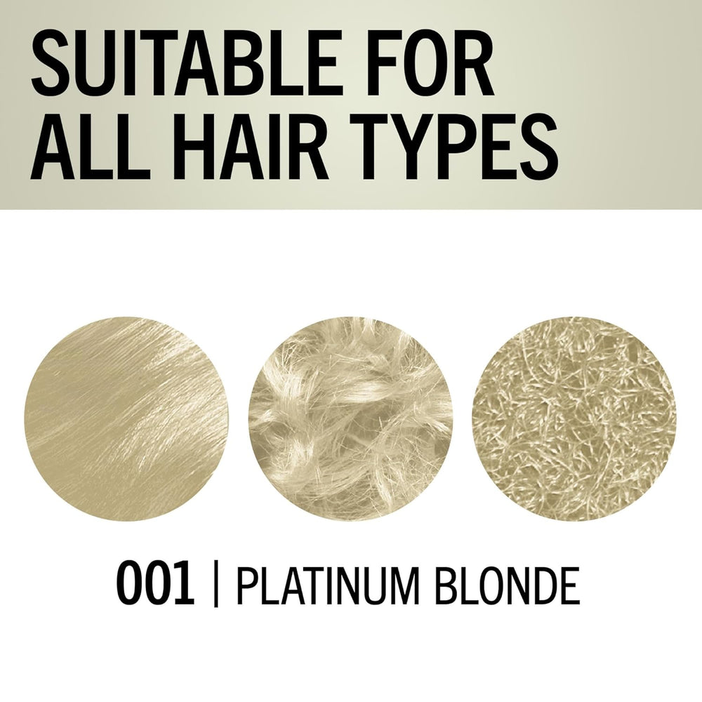 Kit ultra aclarador de tinte permanente, rubio platinado 001