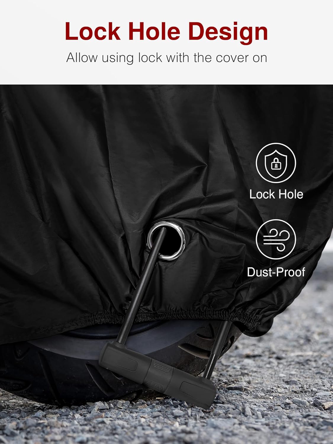 Funda de Bicicleta Exterior Impermeable con Agujero para Candado