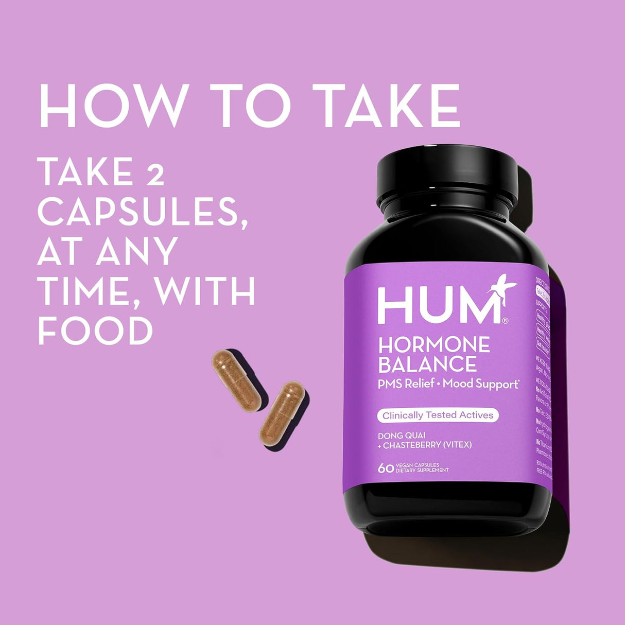 Suplemento mensual para mujeres 60 cápsulas veganas HUM