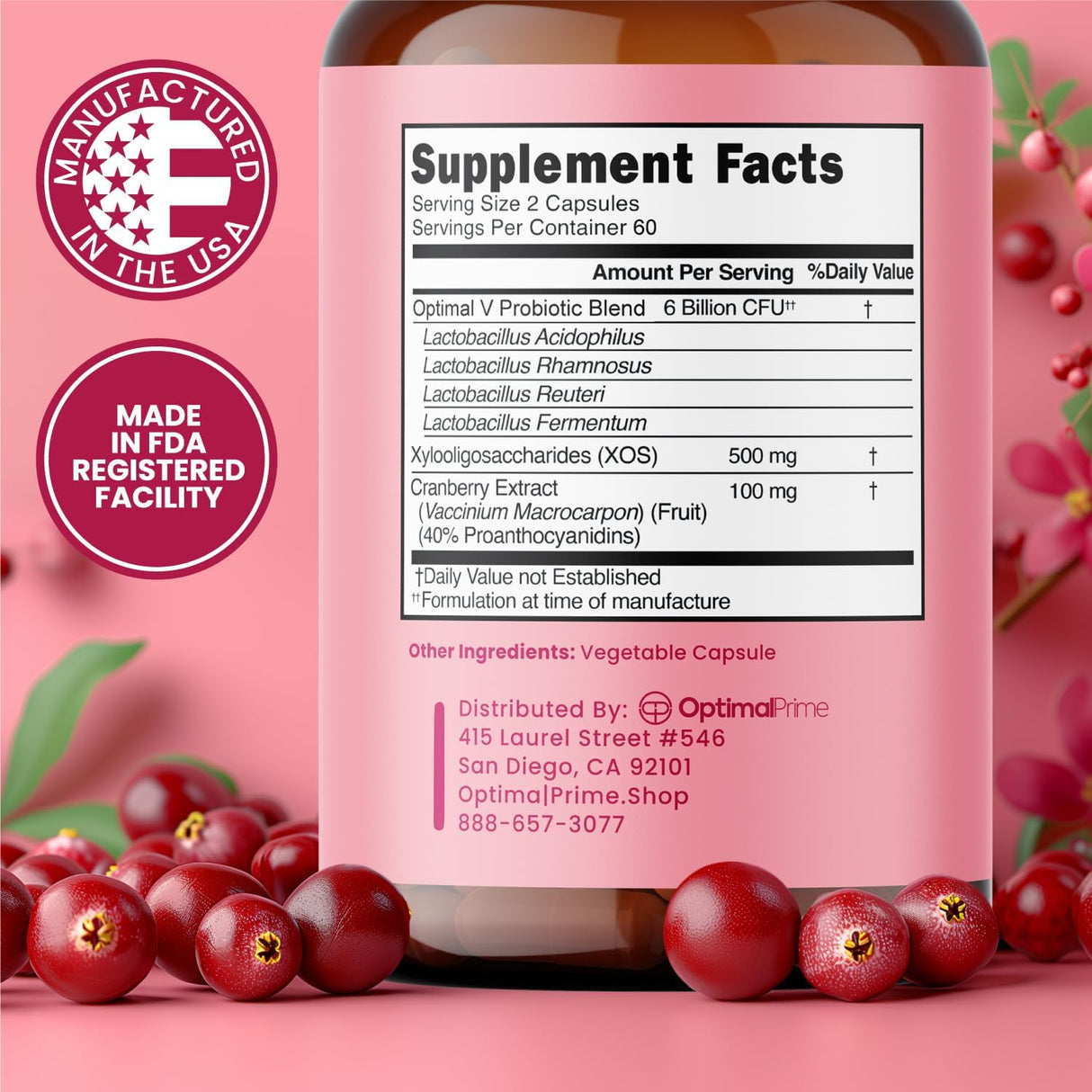 Probióticos vaginales para mujeres con prebióticos extracto