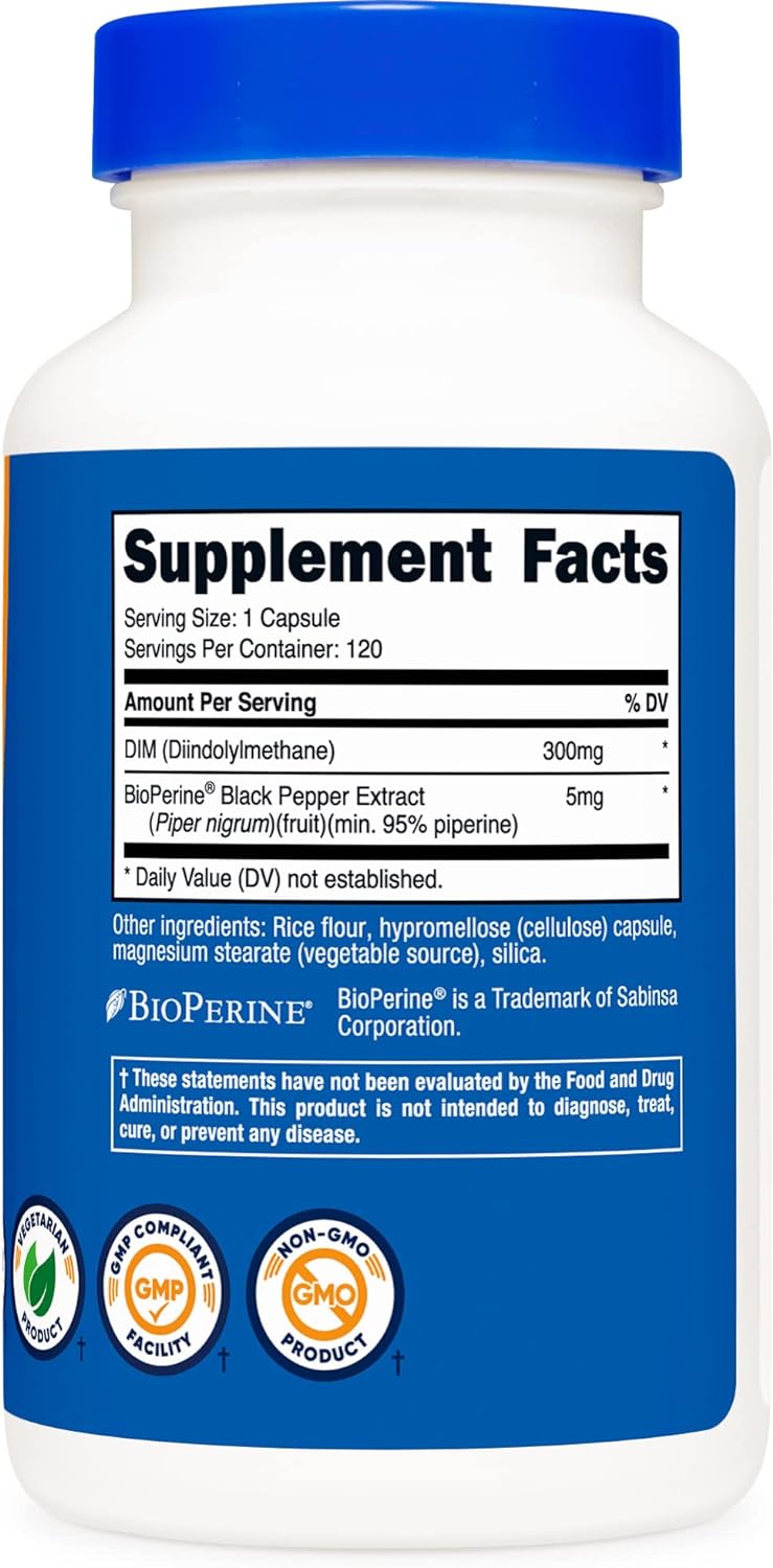 Suplemento Nutricost 120 cápsulas con Bioperine 1 botella