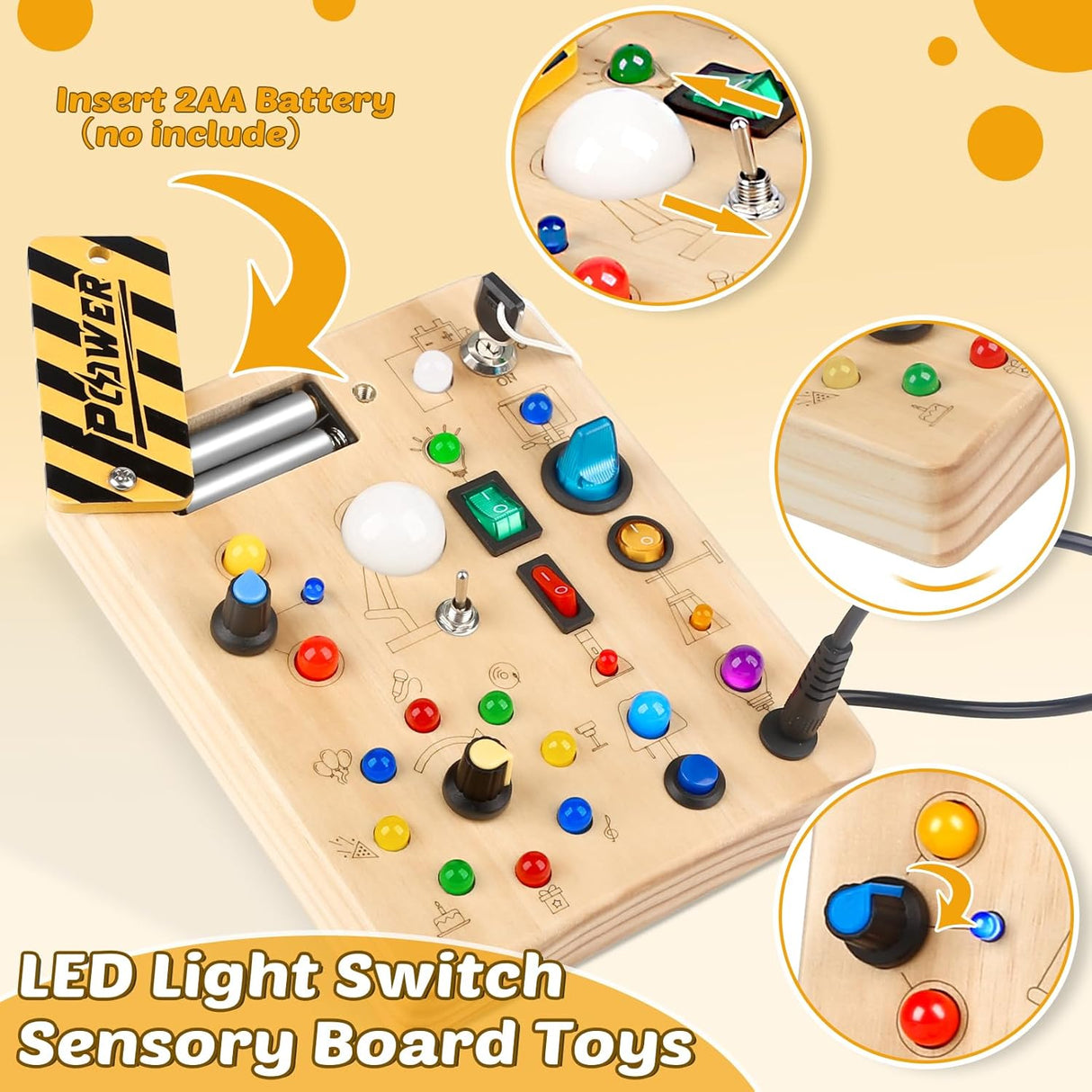 Tablero Sensorial Joyreal Montessori para Niños de 1 a 6 Años