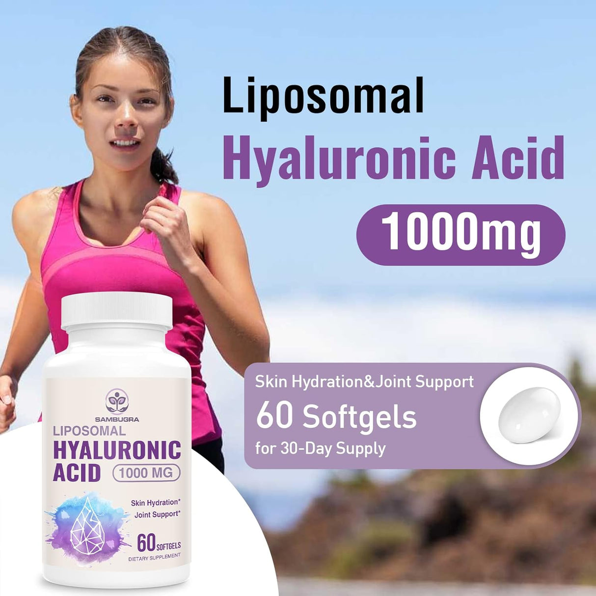 Cápsulas de ácido hialurónico liposomal suplementos de ácido
