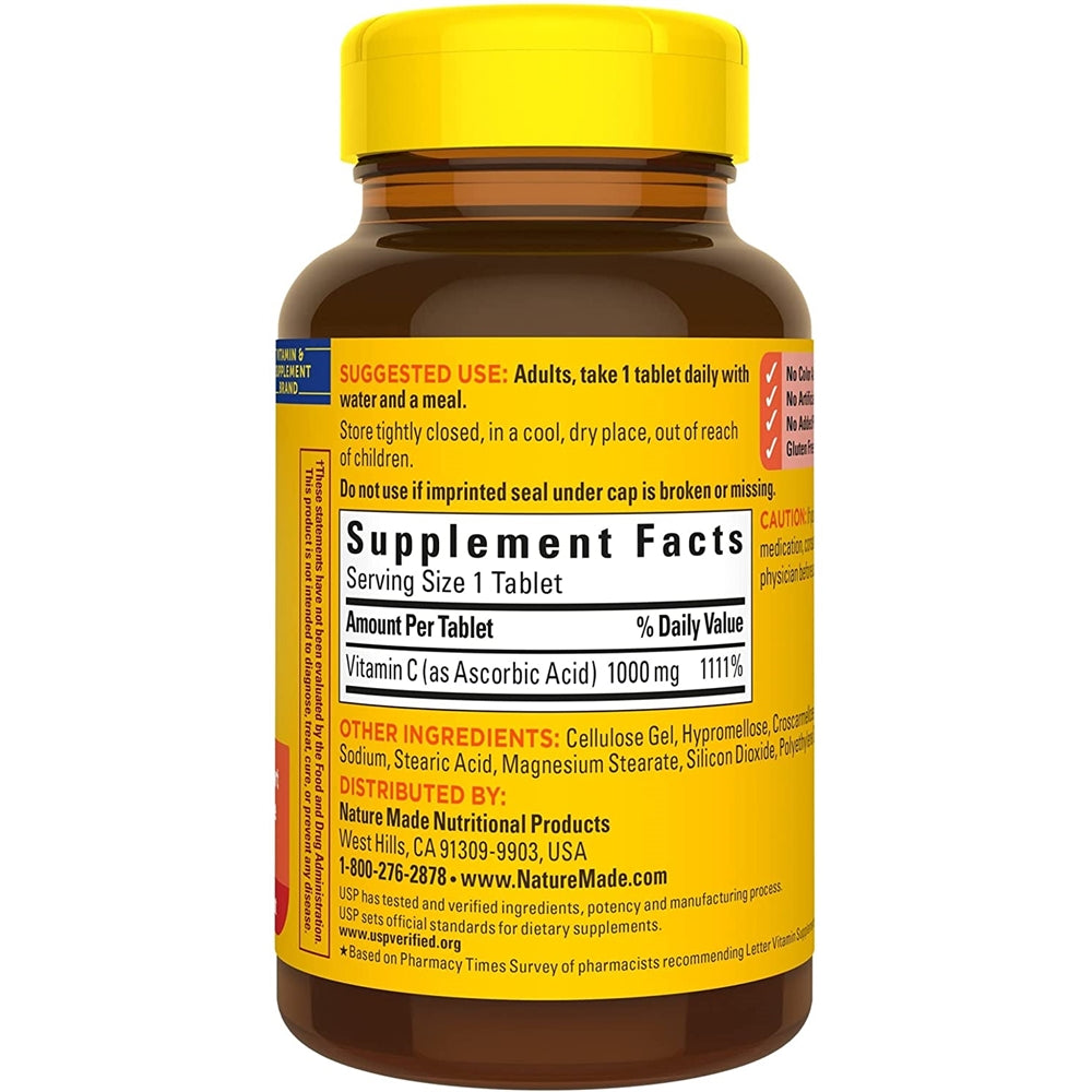 Suplemento Vitamina C 1000 mg dietético apoyo inmunológico